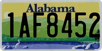 AL license plate 1AF8452