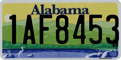 AL license plate 1AF8453