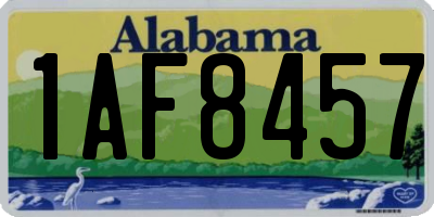 AL license plate 1AF8457