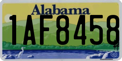 AL license plate 1AF8458