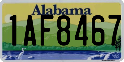AL license plate 1AF8467