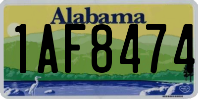 AL license plate 1AF8474