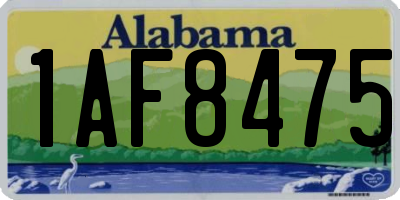 AL license plate 1AF8475