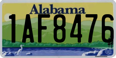 AL license plate 1AF8476
