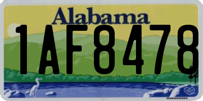 AL license plate 1AF8478