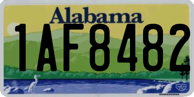 AL license plate 1AF8482