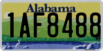 AL license plate 1AF8488