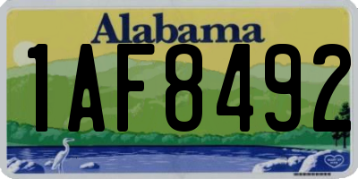 AL license plate 1AF8492