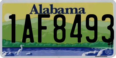 AL license plate 1AF8493