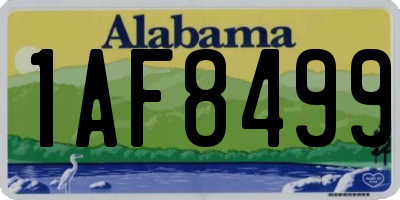 AL license plate 1AF8499