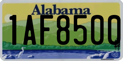 AL license plate 1AF8500
