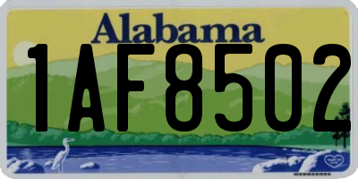 AL license plate 1AF8502
