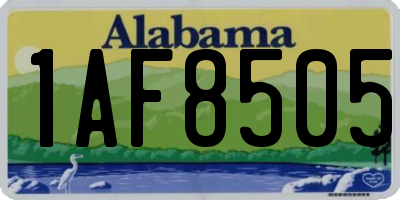 AL license plate 1AF8505