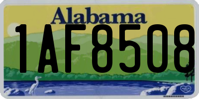 AL license plate 1AF8508