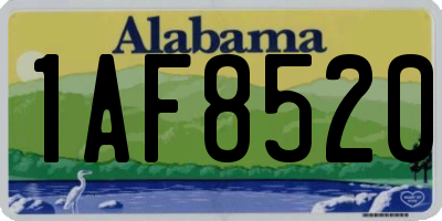 AL license plate 1AF8520