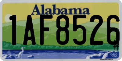 AL license plate 1AF8526