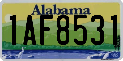 AL license plate 1AF8531