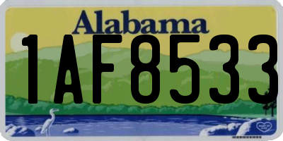 AL license plate 1AF8533