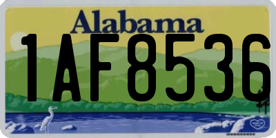 AL license plate 1AF8536