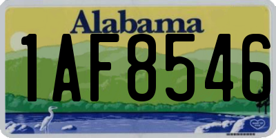 AL license plate 1AF8546
