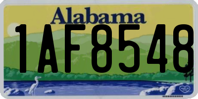 AL license plate 1AF8548