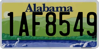 AL license plate 1AF8549