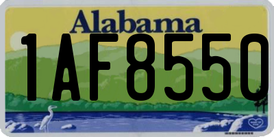 AL license plate 1AF8550
