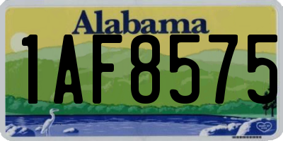 AL license plate 1AF8575