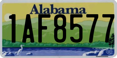 AL license plate 1AF8577