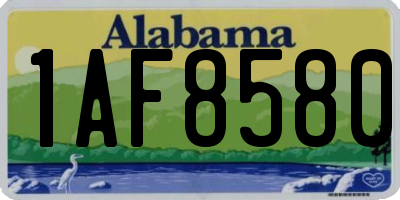 AL license plate 1AF8580