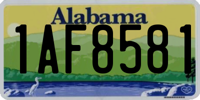 AL license plate 1AF8581