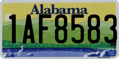 AL license plate 1AF8583
