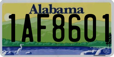 AL license plate 1AF8601