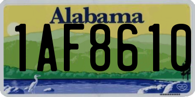 AL license plate 1AF8610