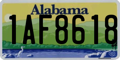 AL license plate 1AF8618