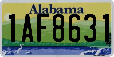 AL license plate 1AF8631