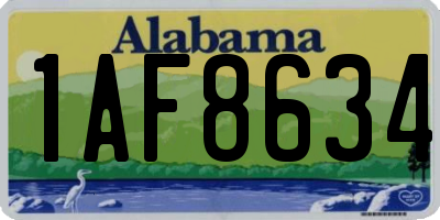 AL license plate 1AF8634