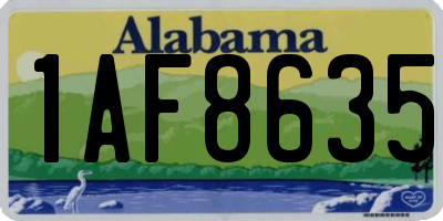 AL license plate 1AF8635