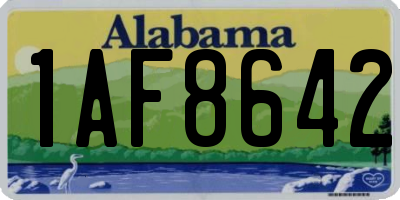 AL license plate 1AF8642