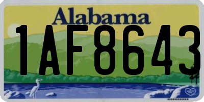 AL license plate 1AF8643