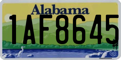 AL license plate 1AF8645