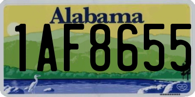 AL license plate 1AF8655