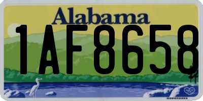 AL license plate 1AF8658