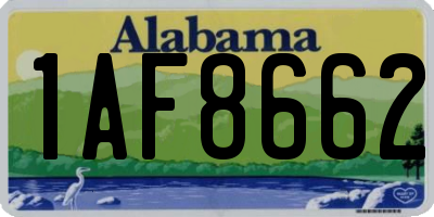 AL license plate 1AF8662