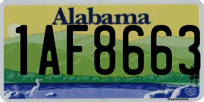 AL license plate 1AF8663