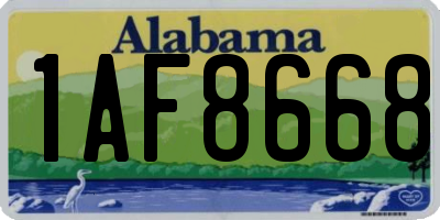 AL license plate 1AF8668