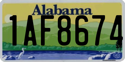 AL license plate 1AF8674
