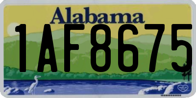 AL license plate 1AF8675