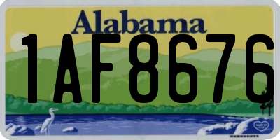 AL license plate 1AF8676