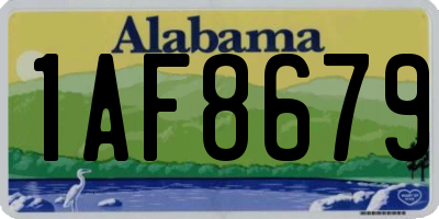 AL license plate 1AF8679